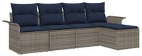vidaXL Ensemble de canapé de jardin 5 pc Gris polyrotin