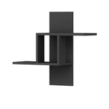 WELL HOME MOBILIARIO & DECORACIÓN Decoratief rek voor woonkamer of ontvangstruimte, van melamine gecoate spaanplaat, antraciet, 60 x 68 x 19,6 cm