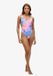 Superdry Dames Badpak met Print en Lage Halslijn - Tie-dye - Mouwloos - Ronde Hals - Polyester/Elastaan - Maat M
