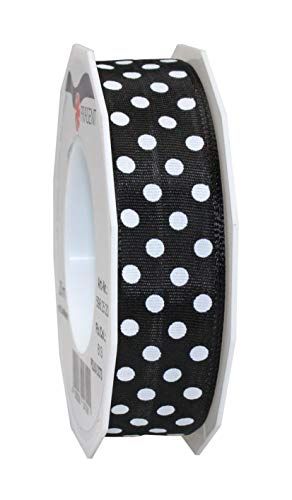 Präsent lint - 25 mm - 20 m - zwart/wit - 4009236047991