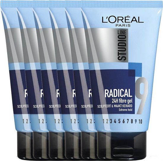 L'Oréal Paris Studio Line Radical 24H Fibre Gel Super Strong - 6 x 150 ml - Voordeelverpakking
