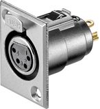 Goobay Microphone Chassis Female Socket, XLR female (4-pin)
