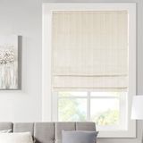 Madison Park Galen Draadloze Romeinse tinten - Stof Privacy Panel Verduistering, Energie-efficiënte, thermisch geïsoleerde raamjaloeziebehandeling, voor slaapkamer, woonkamer decor, 29" x 64", ivoor