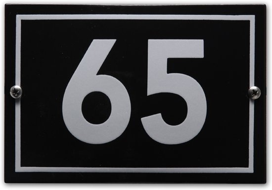 EmailleDesignÂ® Huisnummer model Phil nr. 65