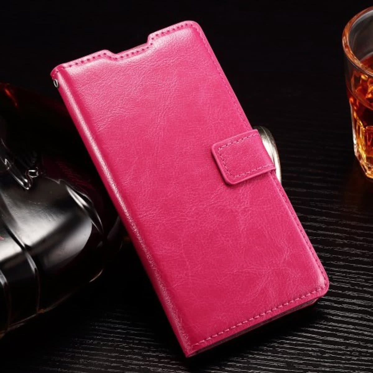- Cyclone cover wallet case hoesje Motorola Moto G4 / G4 Plus / G 4de generatie roze