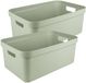 Sunware boîte de rangement Sigma - 2x - plastique - 45 litres - vert clair