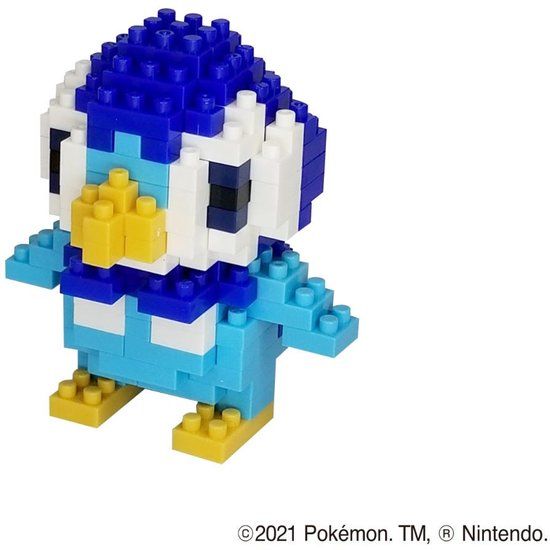 Nanoblock Bandai Nanoblock Piplup Pokémon Mini Brick Figuur Bouwset