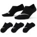 Nike Everyday Plus Lightweight Dames Sportsokken Zwart - Maat S