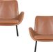 Zuiver Brit LL Fauteuil Bruin - Set van 2