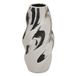 Atmosphera Bloemenvaas Silver Sky - zilver - keramiek - D10 x H21 cm - moderne vorm
