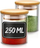Kruidenpotjes Bol Kruidenpotjes set van 8 250ml met etiketten en pen om te labelen - Luchtdicht - Vaatwasmachinebestendig - Kruidenpotjes voor specerijen en kruiden