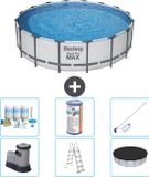 Bestway Rond Steel Pro MAX Zwembad - 488 x 122 cm - Grijs