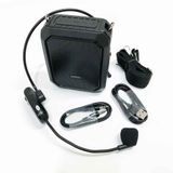 SHIDU Tragbarer Sprachverstärker, Bluetooth-Lautsprecher, 18W, wasserdicht, tragbares PA-System mit UHF-Funk-Mikrofon-Headset