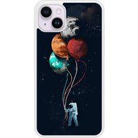 Cosmonaute aux ballons Verstevigd hoesje met sublimatie bedrukking, compatibel met Apple iPhone 15