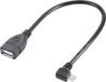 Renkforce USB-kabel USB 2.0 USB-micro-B stekker, USB-A bus 10.00 cm Zwart Met OTG-functie, Vergulde steekcontacten