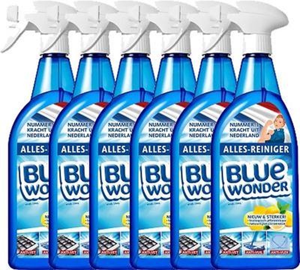 Blue Wonder Alles-reiniger Spray Voordeelverpakking – 6x 750 ml fles