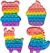 Jouet sensoriel tactique arc-en-ciel - Lot de 4 - Motifs