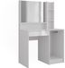 Vicco Kaptafel Sherry, Wit/Wit Hoogglans, 89.8 cm met spiegel