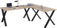 VCM Hoekbureau Lona X Aluminium Zwart