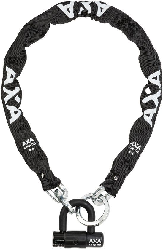 AXA Loop Kettingslot - ART 2 - 110cm - Zwart - Geschikt voor Fatbike