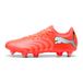 PUMA Unisex Future 9 Play MXSG voetbalschoen, gloeiend rood wit zwart zilver, 10.5 UK