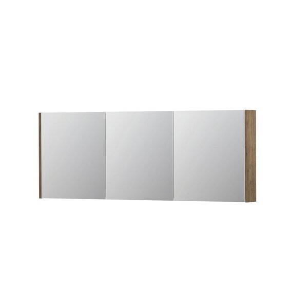 Ink SPK1 Spiegelkast met 3 dubbelzijdige spiegeldeuren en stopcontact/schakelaar 1110810