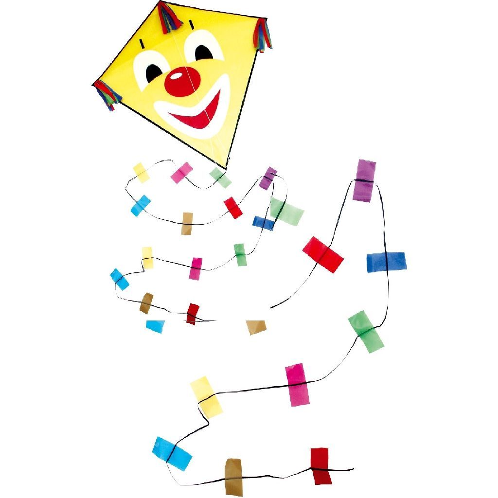 Rhombus Clown Diamond Single Line Kite - Multicolour - Nylon - 35cm