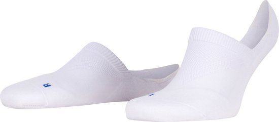 FALKE Cool Kick onzichtbaar eenkleurig functioneel materiaal footies unisex wit - maat 35-36