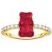 Thomas Sabo - TR2459-414-10-52 - Bague - Argent 925 - Femme - Ours doré rouge - Taille de bague 52