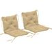 Pangivo Lot de 2 coussins de chaise de jardin 98 x 50 cm galettes de fauteuil épaisses 8 cm kaki