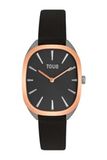 TOUS Analoog stalen horloge met leren armband Heritage