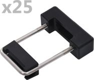 vidaXL U-verbinding met kunststof voor hekpaal 25 sets 60x40 mm