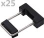 vidaXL U-verbinding met kunststof voor hekpaal 25 sets 60x40 mm