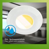 B.K.Licht Briloner Klira - Set van 3 LED inbouwspots 230V voor badkamer - 7588036 - CTS schakelaar - Ra90 hoge kleurvastheid - Spatwaterdicht - Behuizing van 50 % gerecycled materiaal - Plat - 9 x 3 cm - Wit