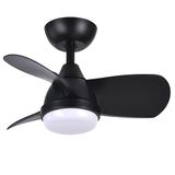 Eden pulse Plafondventilator, zwart, 3 vleugels, 60D, 2400 lm, 6 snelheden, geïntegreerde led, 35/47 x 60 x 60 cm