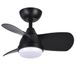 Eden pulse Plafondventilator, zwart, 3 vleugels, 60D, 2400 lm, 6 snelheden, geïntegreerde led, 35/47 x 60 x 60 cm