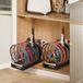 Unyqoos Trieur de casseroles et couvercles pour armoire de cuisine avec fonction coulissante et tapis de séchage en pierre, noir