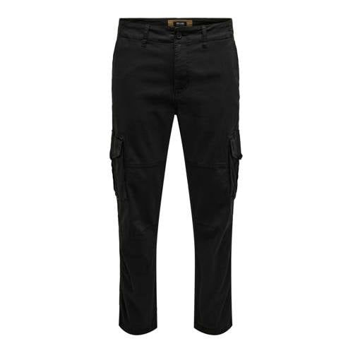ONLY & SONS ONSDEAN Tapered Fit Cargo Broek - Zwart