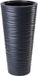 Form Plastic Plantenpot/bloempot Sahara Dunes Round - kunststof - antraciet - D35 x H69 cm - met binnenpot