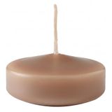 Zwemkaarsen, groot, diameter 7 cm, 12 stuks - taupe
