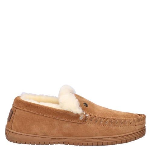 Warmbat Australia suède pantoffels cognac
