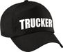 Bellatio Decorations Trucker / vrachtwagenchauffeur verkleed pet zwart voor dames en heren - trucker baseball cap - carnaval / kostuum