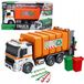 WOOPIE Camion poubelle avec lumière et son - Jouet éducatif de tri - Jeu de séparation des déchets - Échelle 1:16