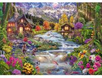 Flussidyll Puzzle 2000 pièces - Flussidyll dans les montagnes - 96,8 x 69,2 cm - À partir de 12 ans