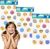 StickerBoo Emoticons Kindertattoo Set, Afwasbare Kindertattoos