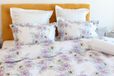 White Rose Ensemble de literie, 100% satin de coton, 300 TC, 155x220 + 80x80