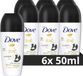 Dove Advanced Care Invisible Dry Anti-Transpirant Deodorant Roller - 6 x 50 ml