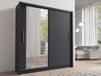 Armoire BAKURIA 2 portes coulissantes graphite