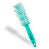 Casalfe Pro Curly Anti-trekborstel voor krullend/rebel haar, haarborstel met flexibele plectrums en getextureerde nano, voorkomt haarbreuk, kleur Tiffanys