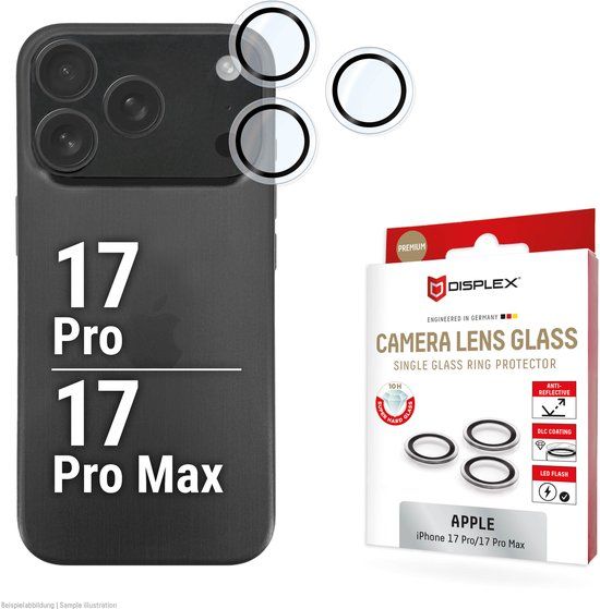 Displex CamGlass Single Camera Protector geschikt voor Apple iPhone 17 Pro / 17 Pro Max
